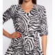 Envy alján fodros zebra mintás ruha