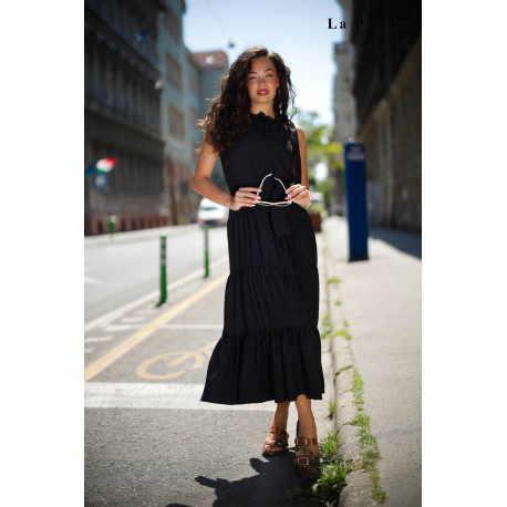 La Pierre Rocky maxi ruha (fekete)