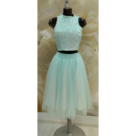 Multicolor-menta flitteres top