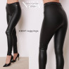 Blue Nature fekete bőrhatású leggings