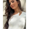 Envy nyakán arany láncos body (törtfehér)