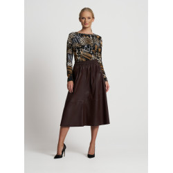 Envy bőrszoknya szoknya (sötétbarna)