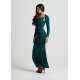 Envy vékony pántos csillogó maxi ruha (zöld)
