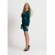Envy szatén ruha (zöld)