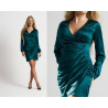 Envy szatén ruha (smaragdzöld)