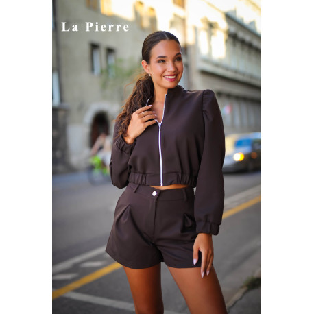 La Pierre Aneka kabát (barna)