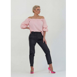 Envy ejtett vállú felső (púderrózsaszín)