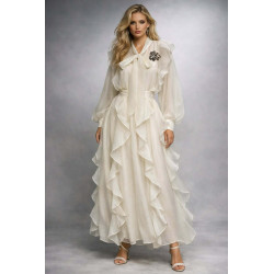 Fodros ruha (halványsárga)