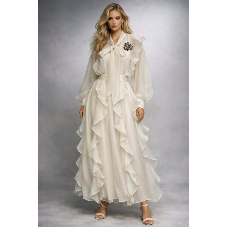 Fodros ruha (halványsárga)