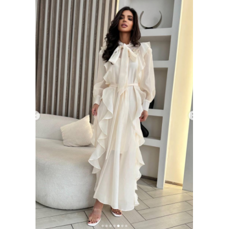 Fodros ruha (halványsárga)