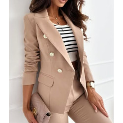 EDAN arany díszgombos blézer (bézs)