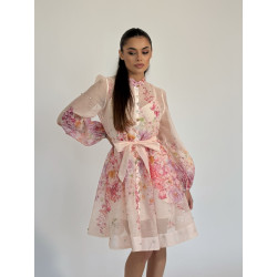 Virág mintás buggyos ujjú ruha