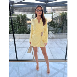 Arany kellékes blézer (sárga)