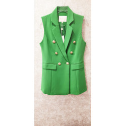 Arany díszgombos mellény (zöld)