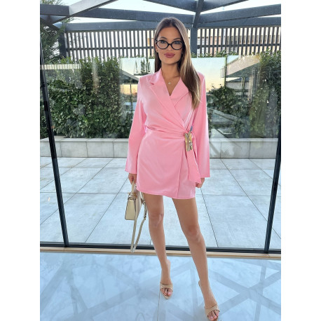 Arany kellékes blézer (rózsaszín)