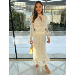 Csipke blúz (ecrü)