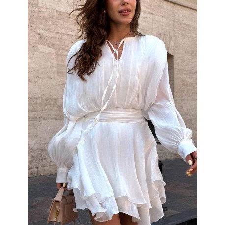 Szatén ruha (fehér)