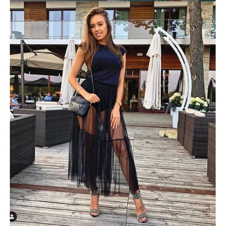 OLAVOGA fekete csipke alj