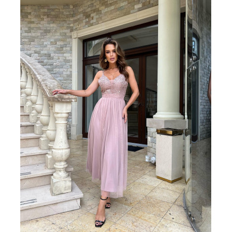 Királykék színű tüllös ruha