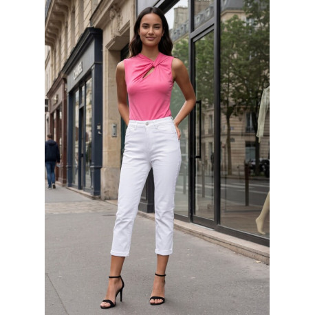 Envy csavart nyakú body (pink)