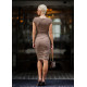 Envy oldalt húzott ruha (barna)
